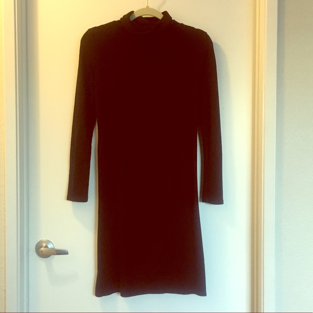 Black turtleneck dress
